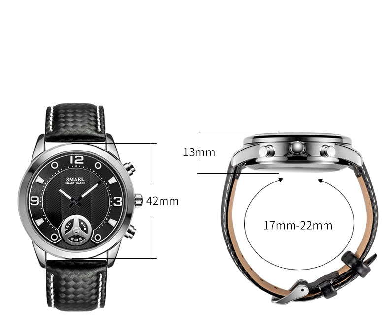 Men's 3D Dial Plaid Leather Watches