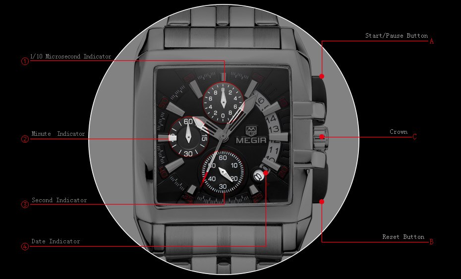 Men's Quartz Stainless Steel Watch