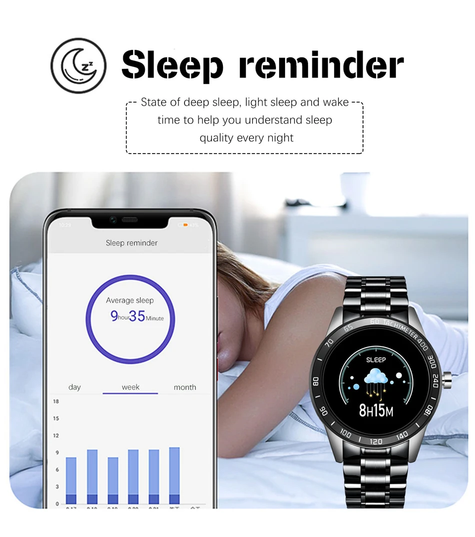 Men's Steel Waterproof Smartwatch