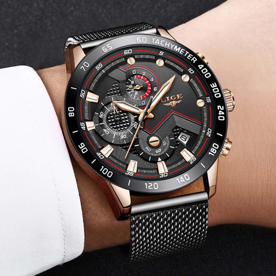 Men's Steel Waterproof Smartwatch