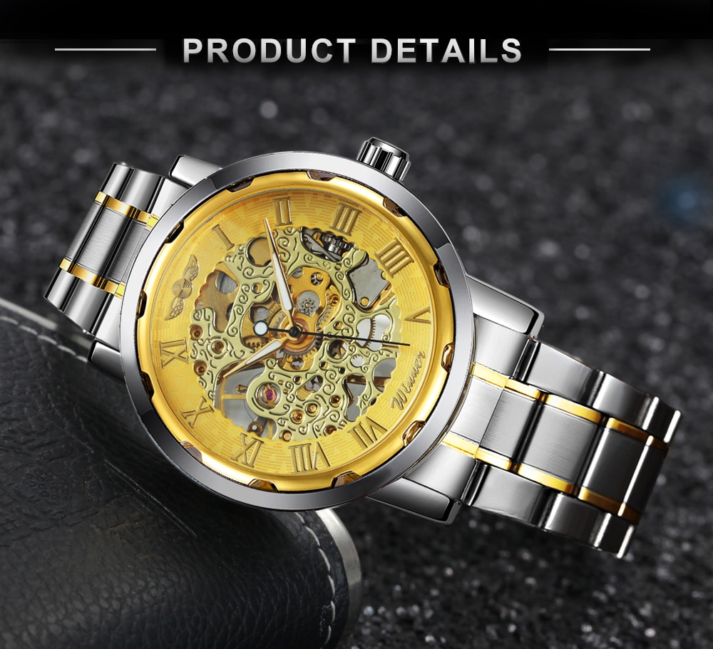 Men's Steampunk Style Mechanical Watch