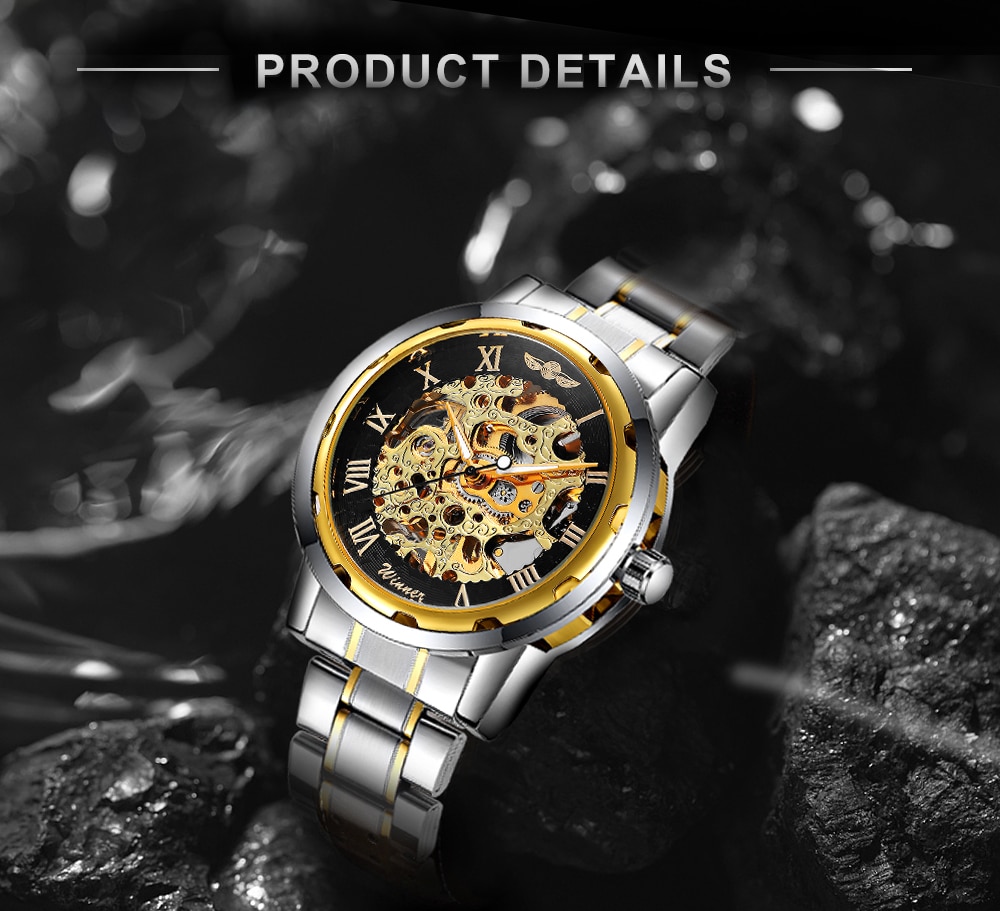 Men's Steampunk Style Mechanical Watch