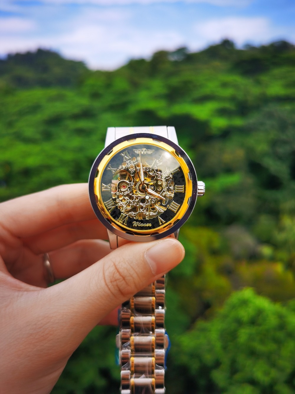 Men's Steampunk Style Mechanical Watch