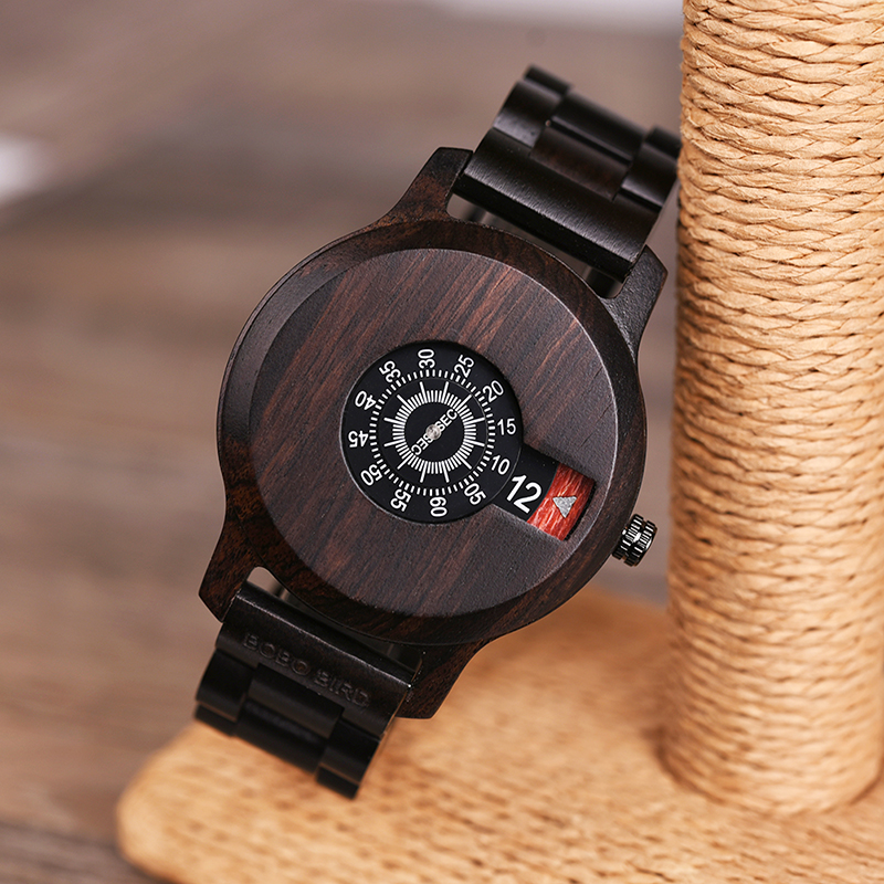 Men's Original Designed Wooden Quartz Wristwatch