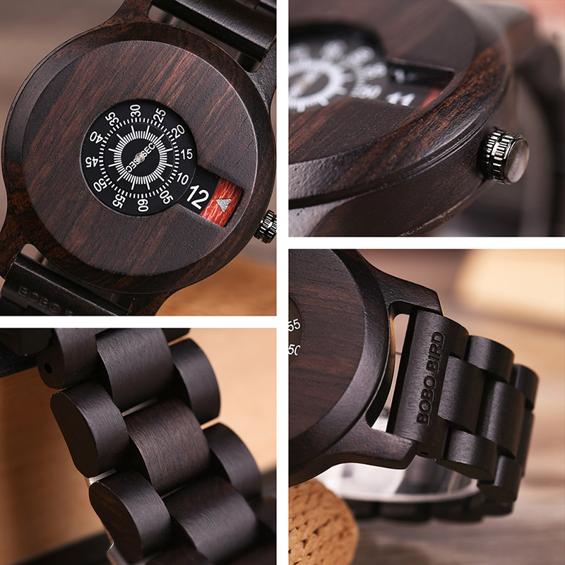 Men's Original Designed Wooden Quartz Wristwatch