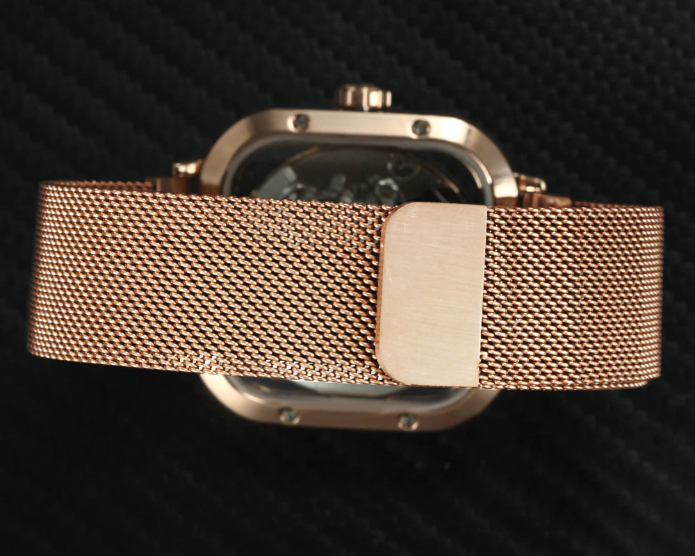 Men's Carved Hollow Mechanical Watch with Magnet Strap