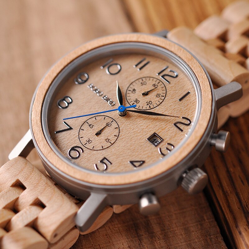 Round Shaped Wooden Watch