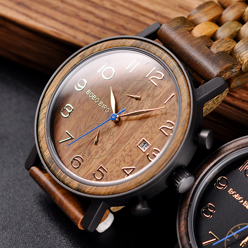 Round Shaped Wooden Watch